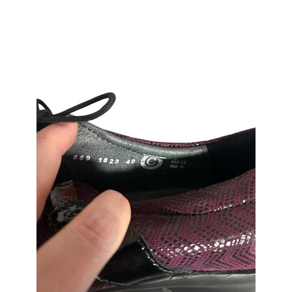 Wolky Shoes Womens 40 Muse Casual Walking Sneakers Purple Leather Wedge Lace Up - Picture 6 of 8